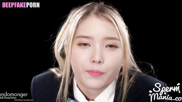 Lots of cumshots in IU's mouth - she swallows (진짜 가짜 아이유) [PREMIUM]