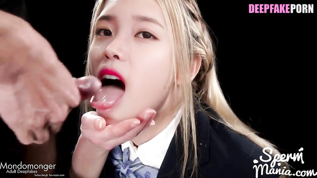 Lots of cumshots in IU's mouth - she swallows (진짜 가짜 아이유) [PREMIUM]