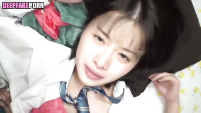 Satomi Ishihara had fuck in cool school suit / 石原 さとみ ディープフェイク