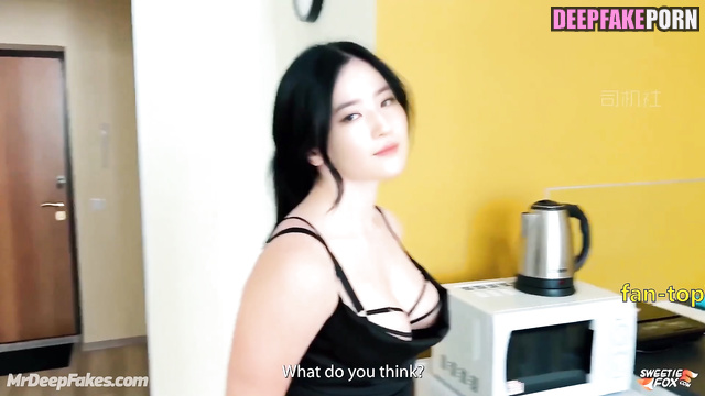 Fake brunette Liu Yifei cool footjob in stockings / 刘亦菲 名人性爱