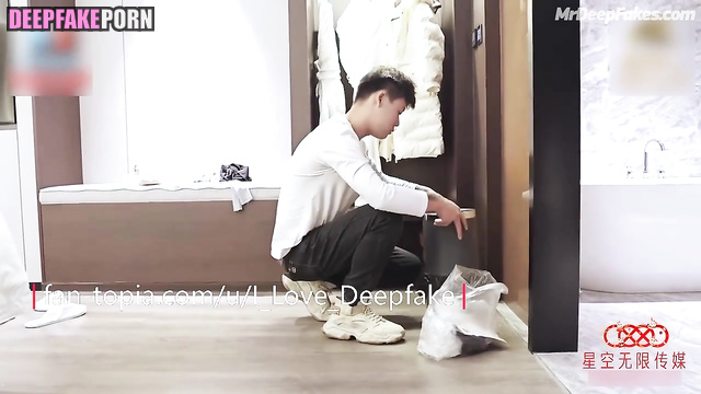 Hot babe Song Yi fast sex in pantyhose // 宋轶 深度伪造视频