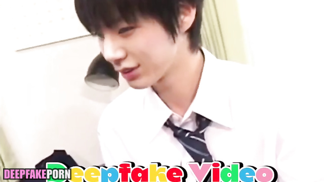 Sweet gay Jeno licking dildo on camera - fake // 엔시티 얼굴 교환