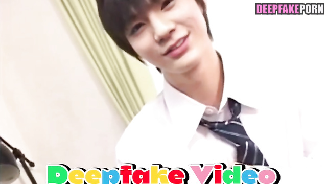 Sweet gay Jeno licking dildo on camera - fake // 엔시티 얼굴 교환