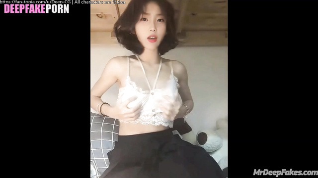 IU (아이유) had horny mood to make deepfake 딥페이크 with her pussy plays