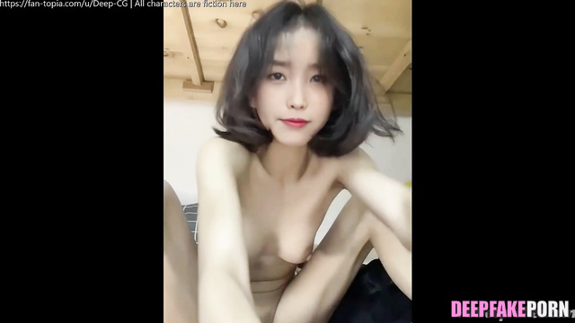 IU (아이유) had horny mood to make deepfake 딥페이크 with her pussy plays