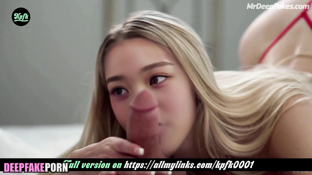 Beauty blonde Wonyoung licking dick so hot, ai - アイヴ 偽アプリ