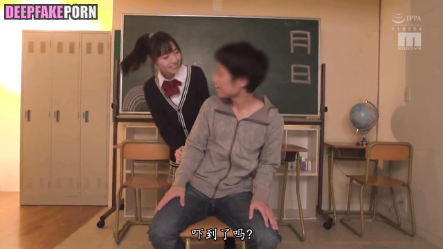 Blowjob in the classroom - Asuka Saito deepfake / 齋藤 飛鳥 偽アプリ [PREMIUM]