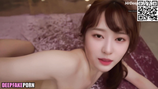 She loves him behind herself, Minju face swap (アイズワン セックステープ)