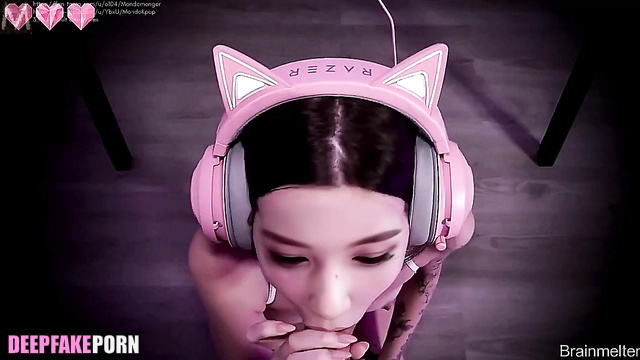 Blowjob with cumshots to great music with Mina, ai (トゥワイス セックステープ) [PREMIUM]