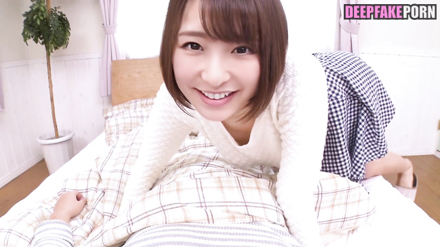 Horny Japanese wife wants to play with her husband (random face swap)