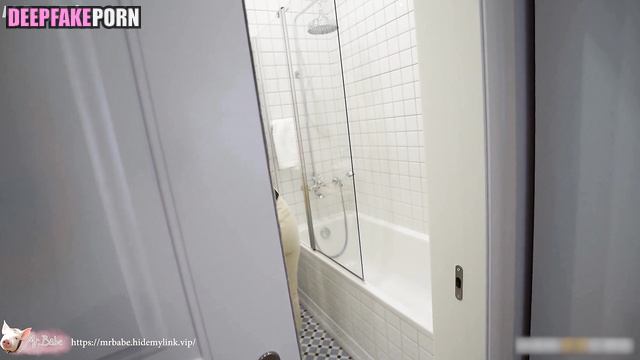 Spontaneous blowjob at the new kitchen, fake Minju (アイズワン セレブのセックス)