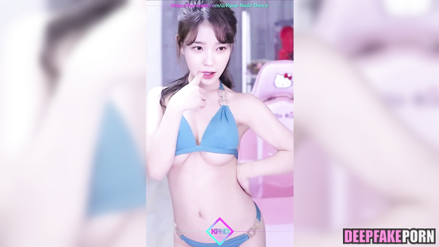 Young girl in bikini dancing on webcam - IU solo ai scene // 아이유 딥페이크 [PREMIUM]