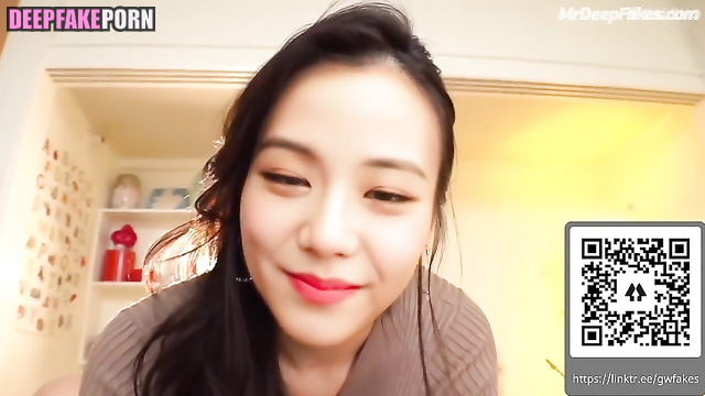 Cute fake Jisoo doing handjob // 지수 블랙핑크 가짜 포르노