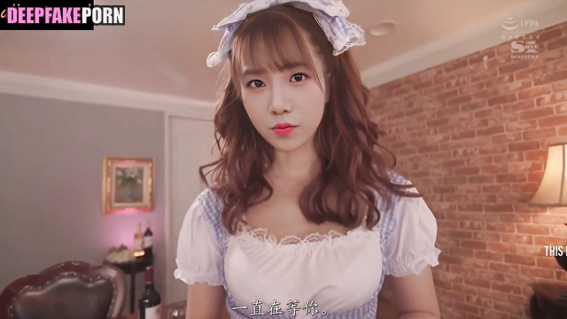 Fake Yuri [IZ*ONE | IZONE] in cute costume rides on dick = チョ・ユリ アイズワン ディープフェイク エロ