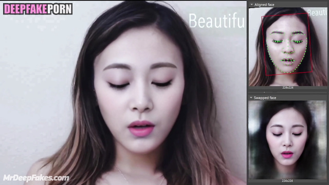 The cute face of K-pop idol Tzuyu is in front of you (トゥワイス 偽アプリ)