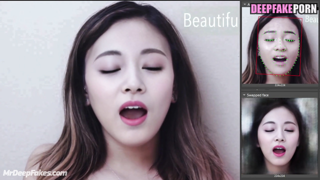 The cute face of K-pop idol Tzuyu is in front of you (トゥワイス 偽アプリ)