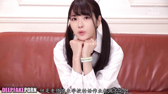 Schoolgirl sucking after lessons (石原 さとみ 本物の偽物) ai Satomi Ishihara [PREMIUM]