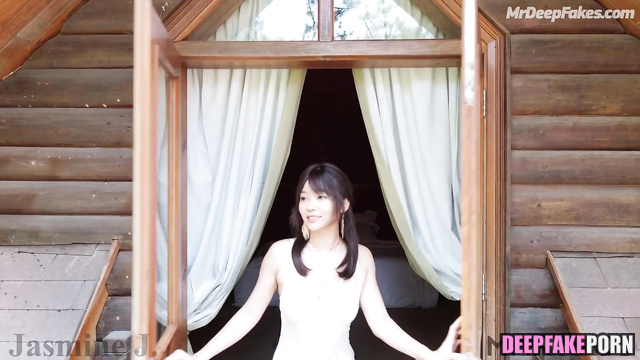 Japanese girl in charming lingerie in a country house