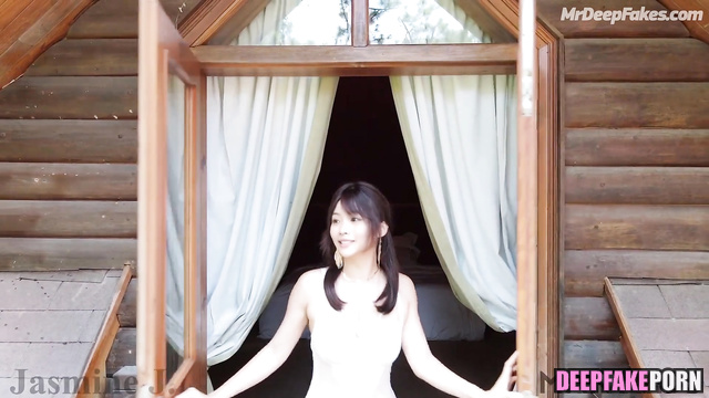 Japanese girl in charming lingerie in a country house