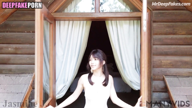 Japanese girl in charming lingerie in a country house