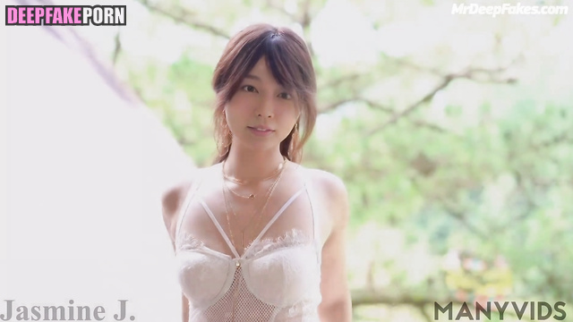 Japanese girl in charming lingerie in a country house