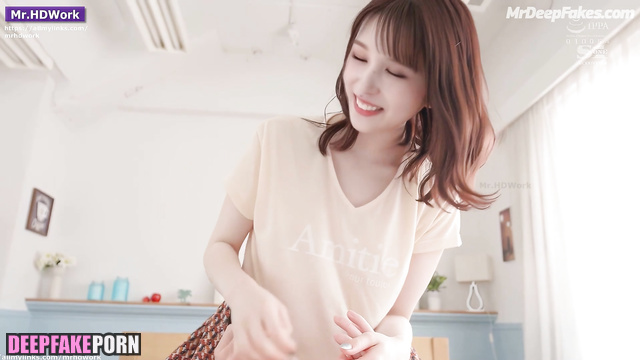 The guy filmed sex with Mina on a hidden camera (トゥワイス 顔交換)