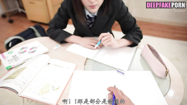 Dissolute schoolgirl fucks after lessons - A.I. Ju Jingyi (鞠婧禕 名人性爱) [PREMIUM]