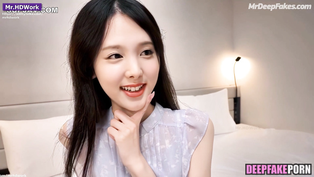 Shy and pretty Nayeon got creampie - real fake (トゥワイス セレブのセックス)