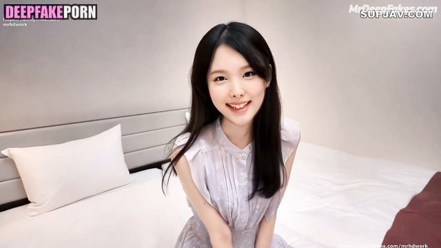 Shy and pretty Nayeon got creampie - real fake (トゥワイス セレブのセックス)