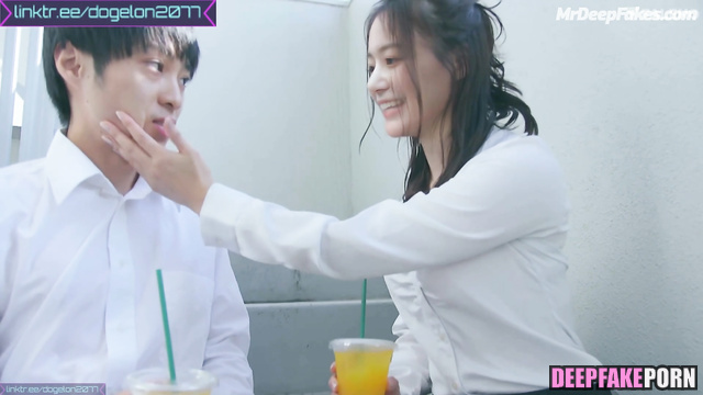 Hot fuck after bubble tea drinking - Sakura real fake (アイズワン フェイクポルノ)