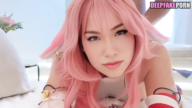 Dirty slut in colored wig fucked you rude / QuarterJade adult tapes