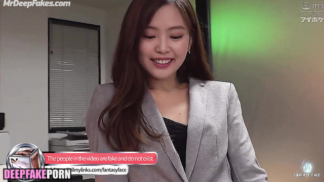 Blowjob under the office table - Jennie Kim fakeapp // 김제니 블랙핑크