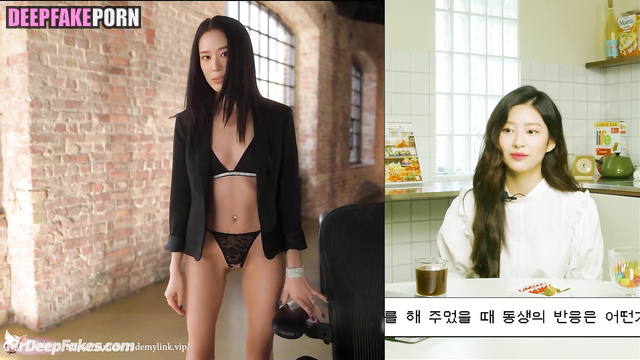 Photo shoot turned into wild anal fuck, fake Minju // アイズワン セレブのセックス