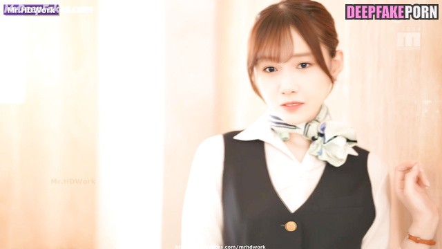 Naughty stewardess 少女時代 Yoona plays with pilot SNSD セクシーアイドル sexy idol