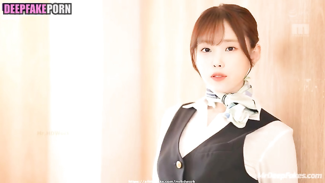 Fake porn 아이유 IU is more than just sexy stewardess SHE IS WILD 가짜 포르노