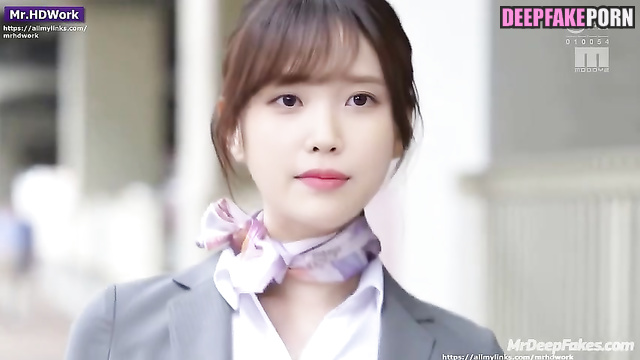 얼굴 스왑 Face swap IU 아이유 needs to relax after work in naughty company