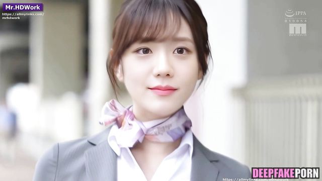 Pretty brunette Jisoo (지수 블랙핑크) need your cock after flight / real fake