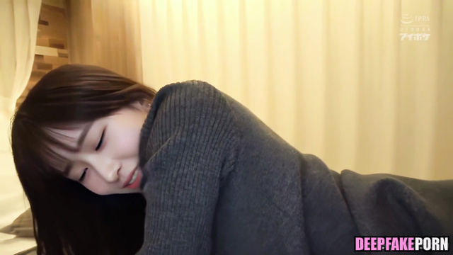 Brunette helping herself with a sex toy, ai Minju (アイズワン セックスシーン) fakeapp