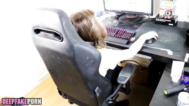 Yujin (アイズワン 本物の偽物) was fucked after her masturbation on porn [PREMIUM]