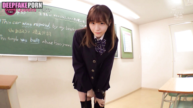 Japanese schoolgirl Asakura Yui 浅倉唯 本物の偽物 made a footjob in classroom [PREMIUM]