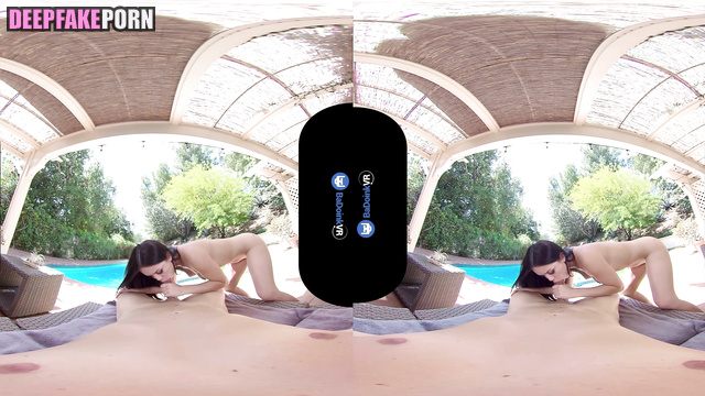 Pokimane fucking with rich daddy near the private pool - real fake