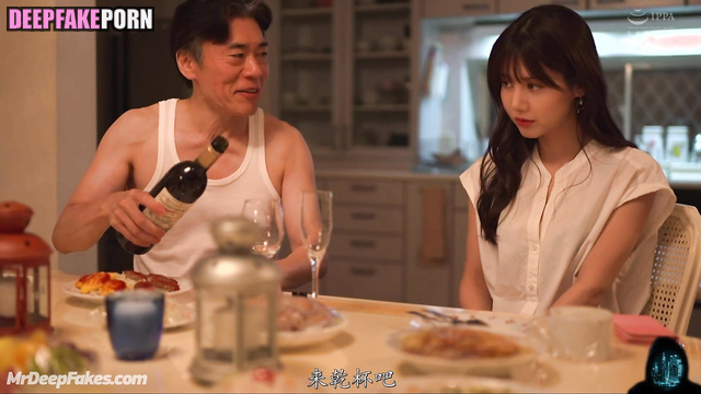 (리사 블랙핑크) father and son fucked Lisa after dinner with wine - real fake
