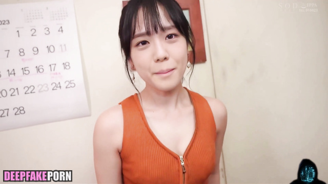 Brunette jumped on a cock after romantic fingering / 지수 블랙핑크 Jisoo A.I.