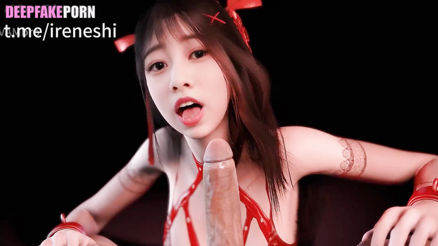 Big dick inside her small and wet mouth - fake Maria Abe 阿部 マリア 本物の偽物