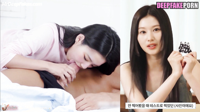 トゥワイス セックスシーン she woke you up with a blowjob - Sana morning deepfake porn