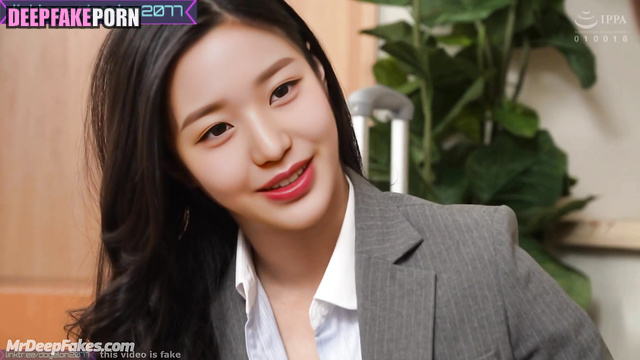 Awesome blowjob at the interview by slutty Wonyoung アイヴ 本物の偽物 fakeapp