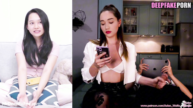 She gets distracted by phone during masturbation / Truc Anh real fake