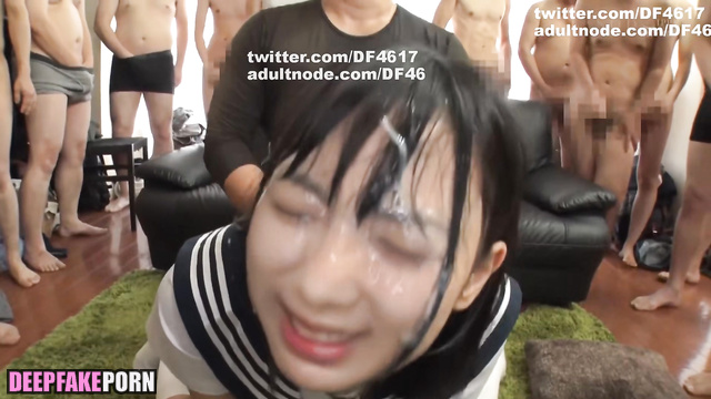 Fake bukkake scene with Yoda Yuki from Nogizaka46 // 与田 祐希 乃木坂46 ディープフェイク エロ [PREMIUM]