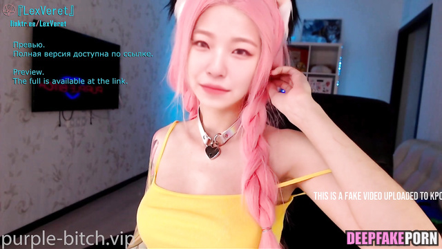 DeepFake webcam show by Jiheon from Fromis_9 (백지헌 프로미스나인 딥페이크 포르노)