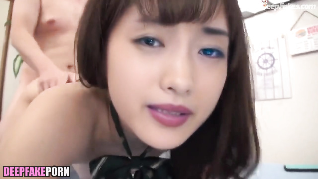 Japanese school girl Satomi Ishihara got fucked = フェイクポルノ 石原 さとみ